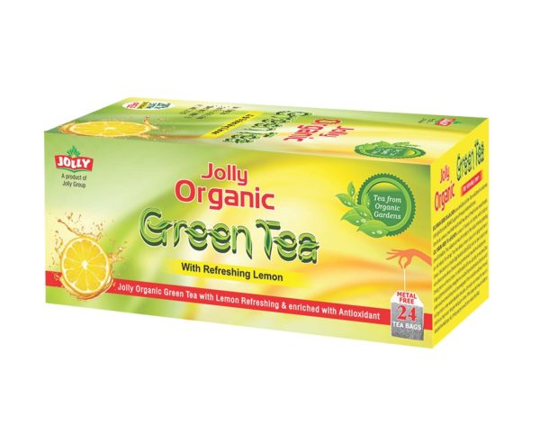 JOLLY ORGANIC GREEN TEA WITH REFRESHING LEMON - 24 TEA BAGS